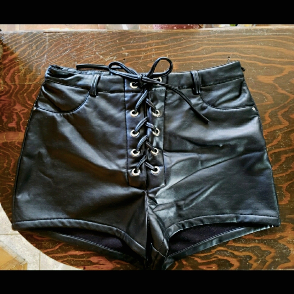 Faux Leather Shorts